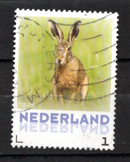 gestempelde zegel. persoonlijke: haas, Ophalen of Verzenden, Na 1940, Gestempeld