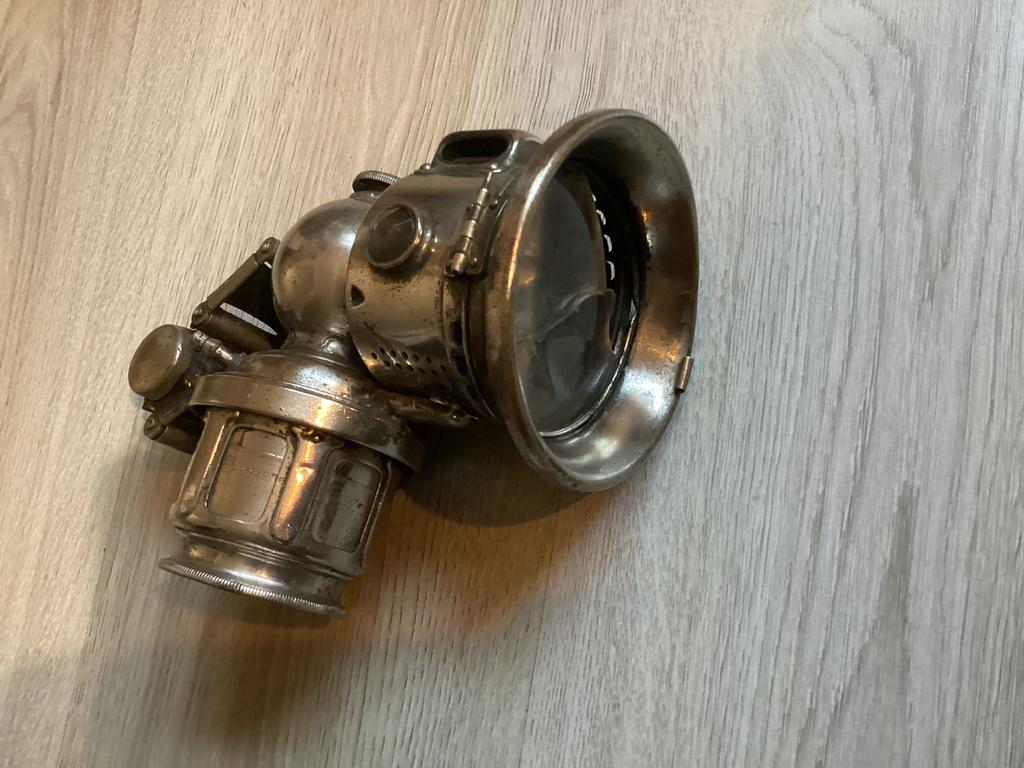 Vintage Joseph LACAS fiets-motor carbid lamp, Ophalen of Verzenden