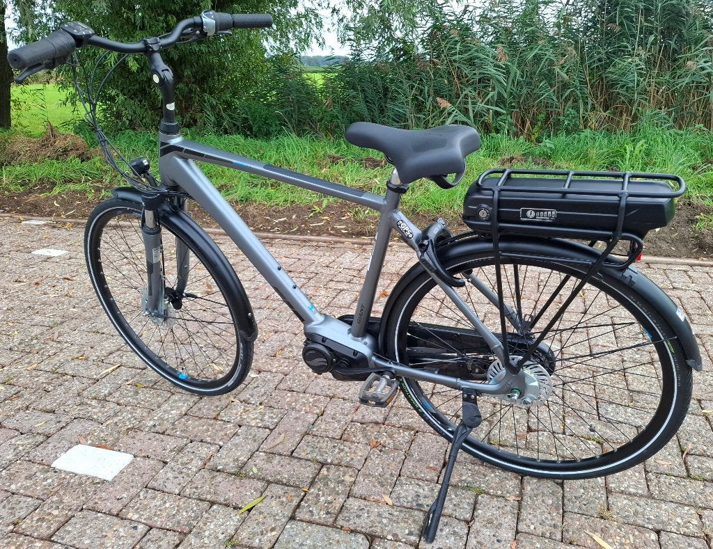 Elektrische Giant herenfiets, middenmotor, 56cm hoog✅️, Ophalen, Gebruikt, Versnellingen, Giant