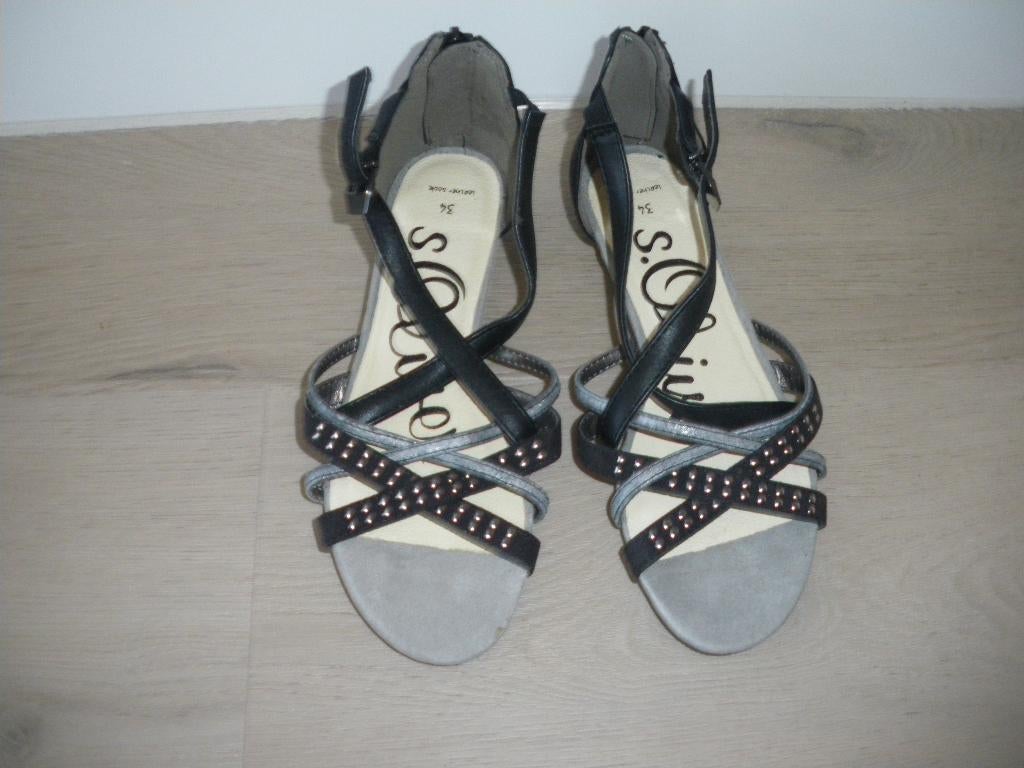 nieuw hele leuke zwarte zomer sandalen mt 34 merk st oliver, Ophalen of Verzenden, Nieuw