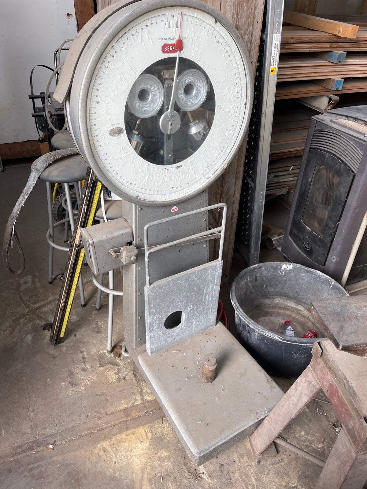 Antieke Berkel Weegschaal - Type 2000, 125 kg, Witgoed en Apparatuur, Gebruikt, Analoog, Ophalen of Verzenden, Overige typen