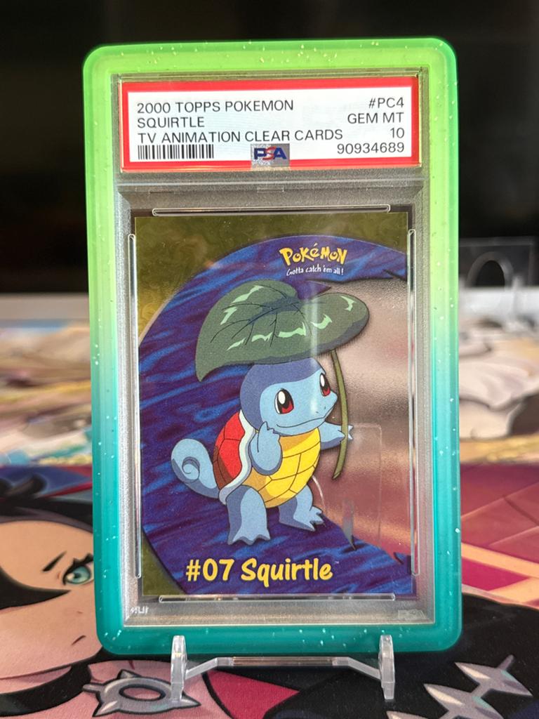 2000 Topps Pokémon Squirtle PSA 10 GEM MT Clear Card, Ophalen of Verzenden, Zo goed als nieuw, Losse kaart