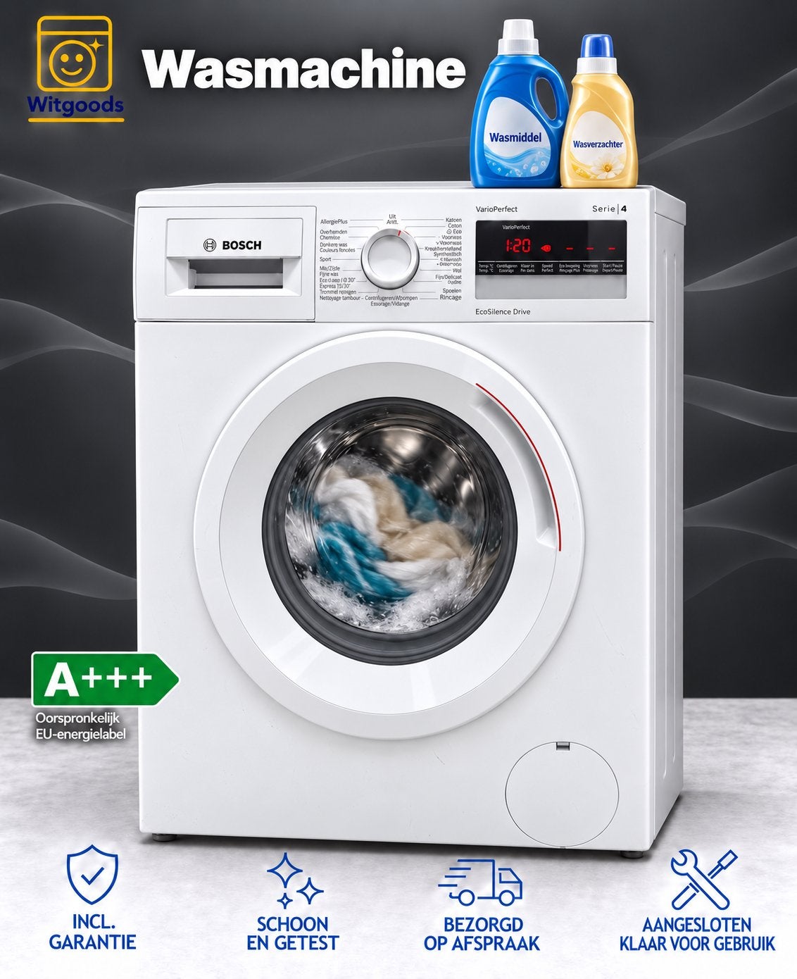 STIL & ZUINIG! BOSCH 7KG A+++ WASMACHINE | ECOSILENCE
