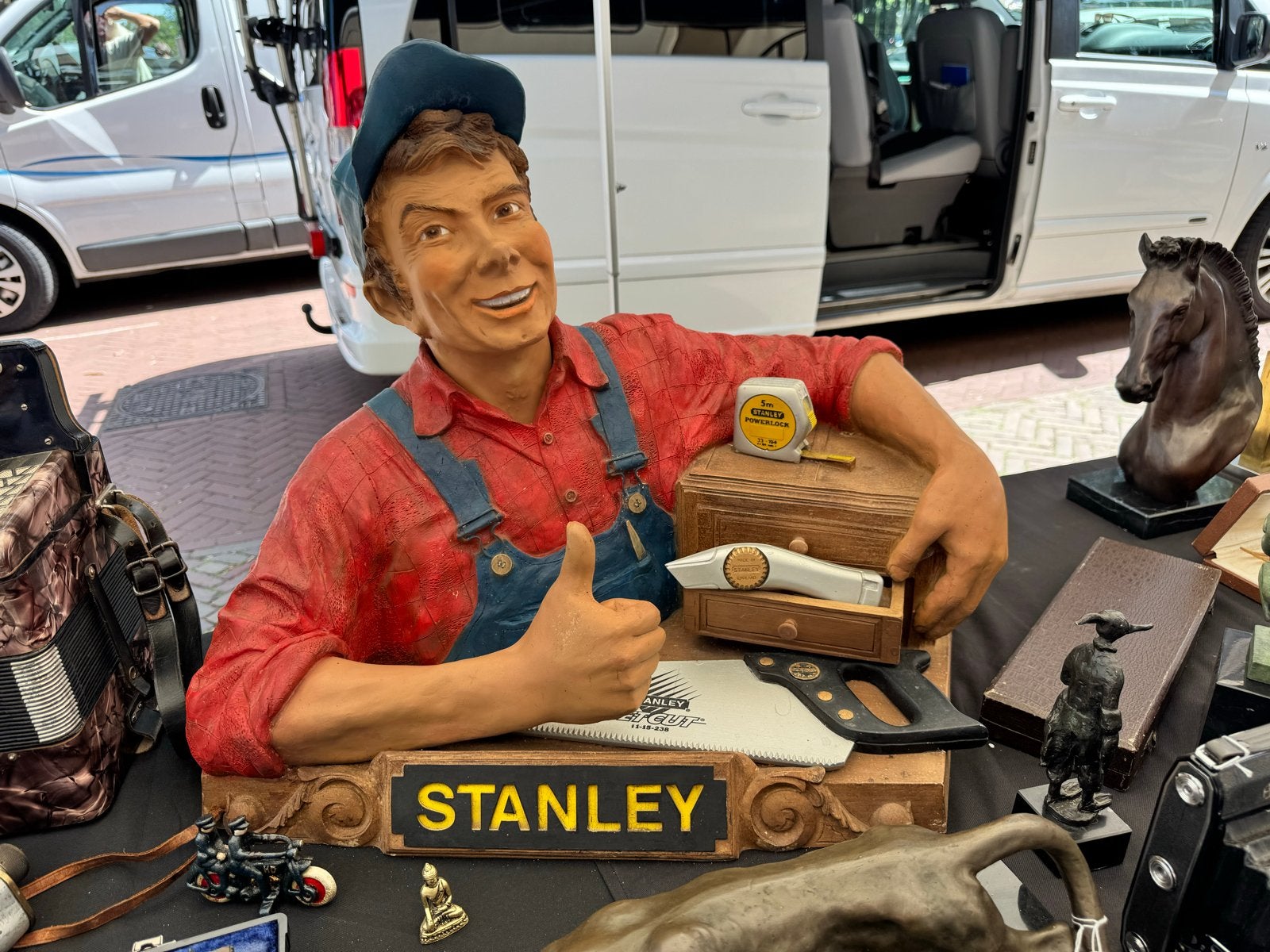 Vintage Stanley gereedschap reclamebeeld, Antiek en Kunst, Ophalen