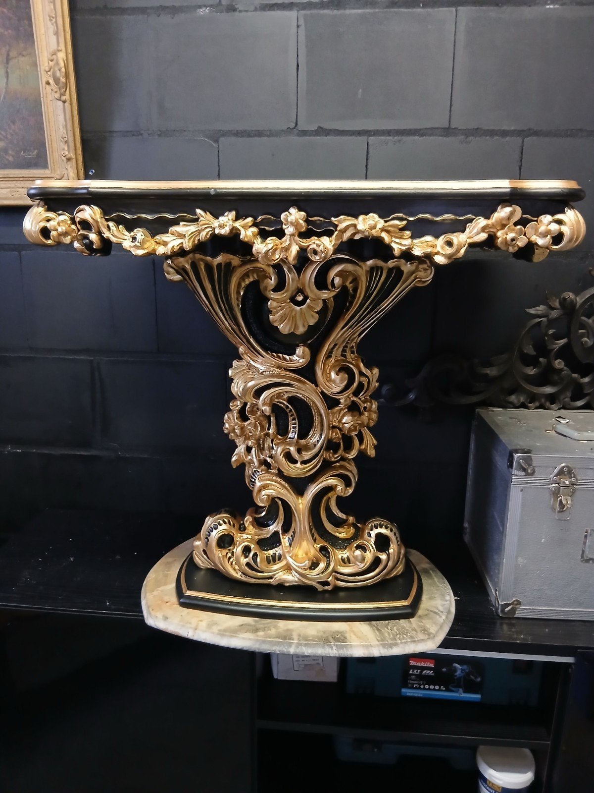 BAROK MEUBEL/ TV zwart met goud, Ophalen of Verzenden, Zo goed als nieuw