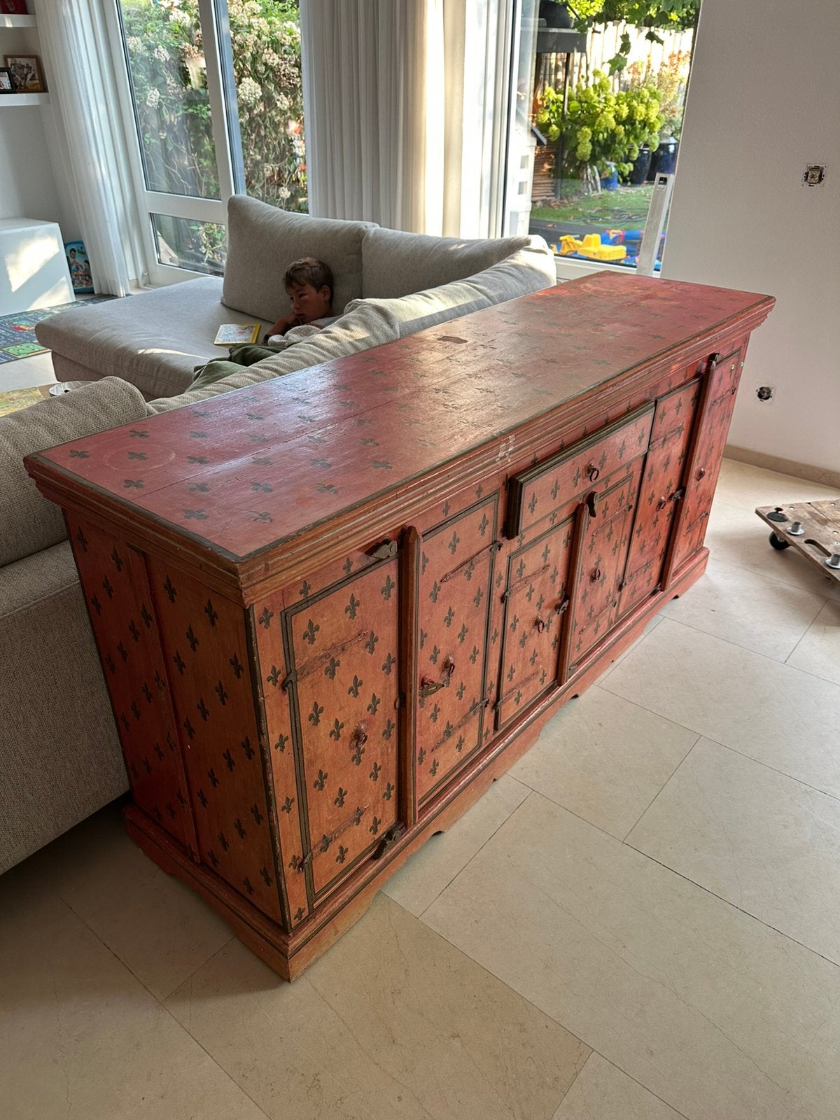 Antiek houten kast, Ophalen, Gebruikt, 25 tot 50 cm