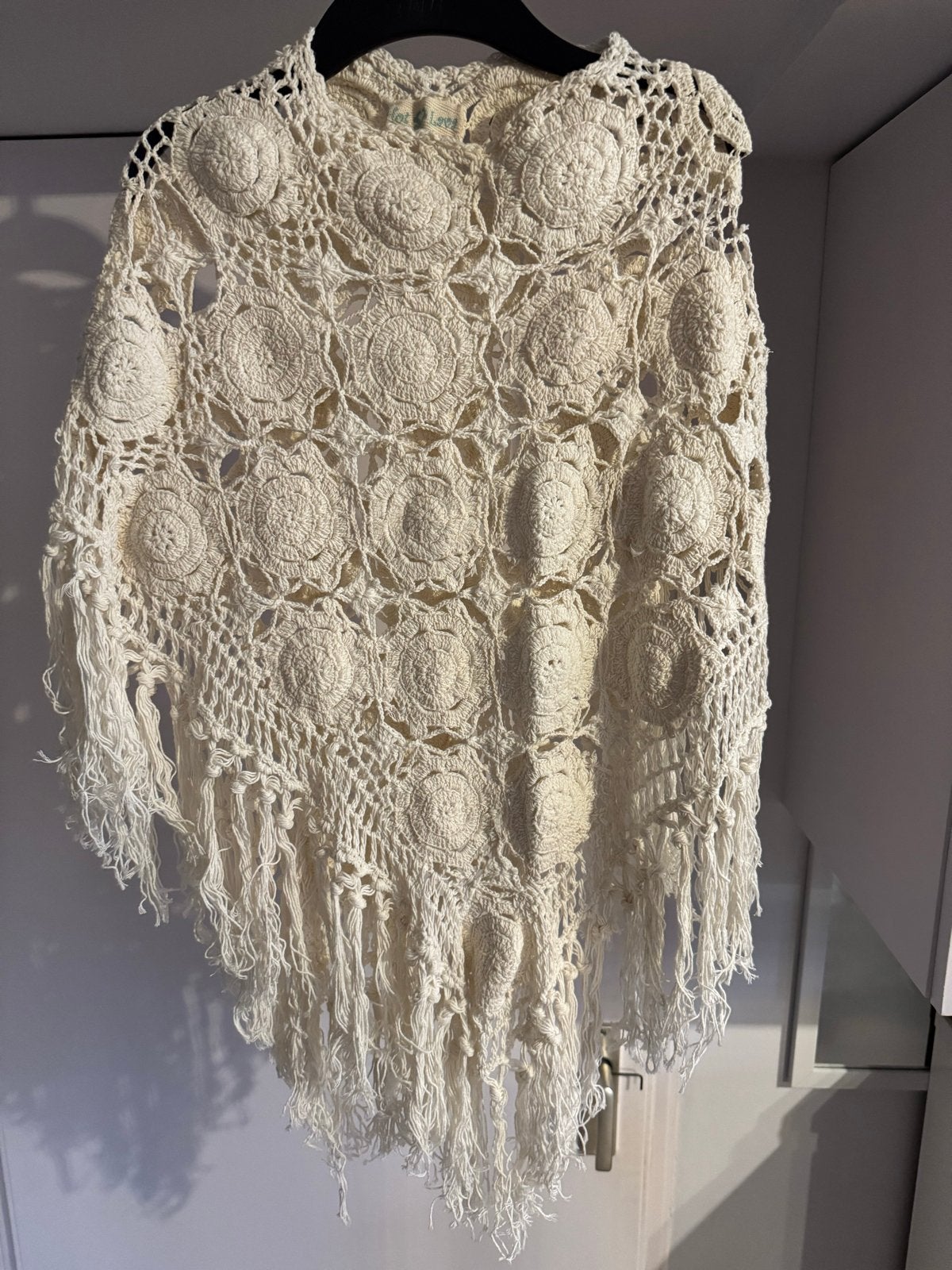 Hot Lava gehaakte tuniek/poncho, nieuw, maat S/M, Beige, Nieuw, Ophalen of Verzenden, Maat 36 (S)