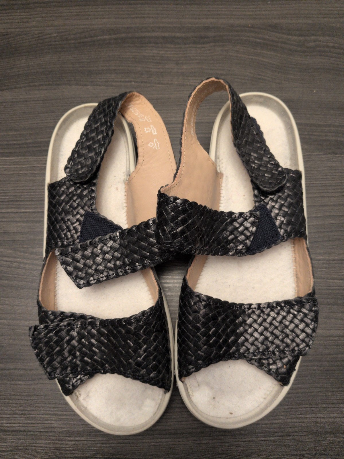 Solidus donker blauwe sandalen maat 38,5, H - Zo goed als ni, Solidus, Zwart, Zo goed als nieuw, Sandalen of Muiltjes