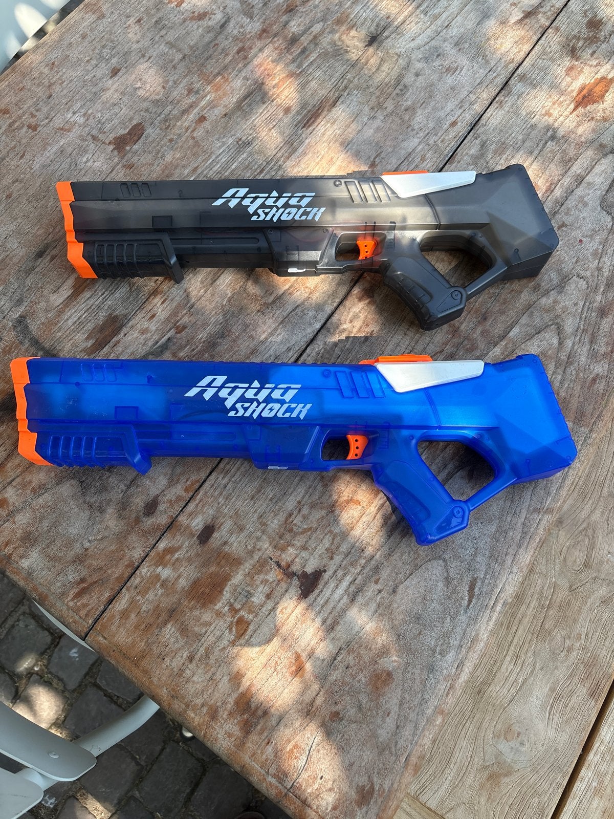 Aqua Shock Waterpistolen Set - Zwart & Blauw, Ophalen, Zo goed als nieuw