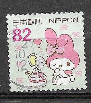 Japanse postzegel - My Melody & muis - 82 yen, Ophalen of Verzenden, Gestempeld, Oost-Azië