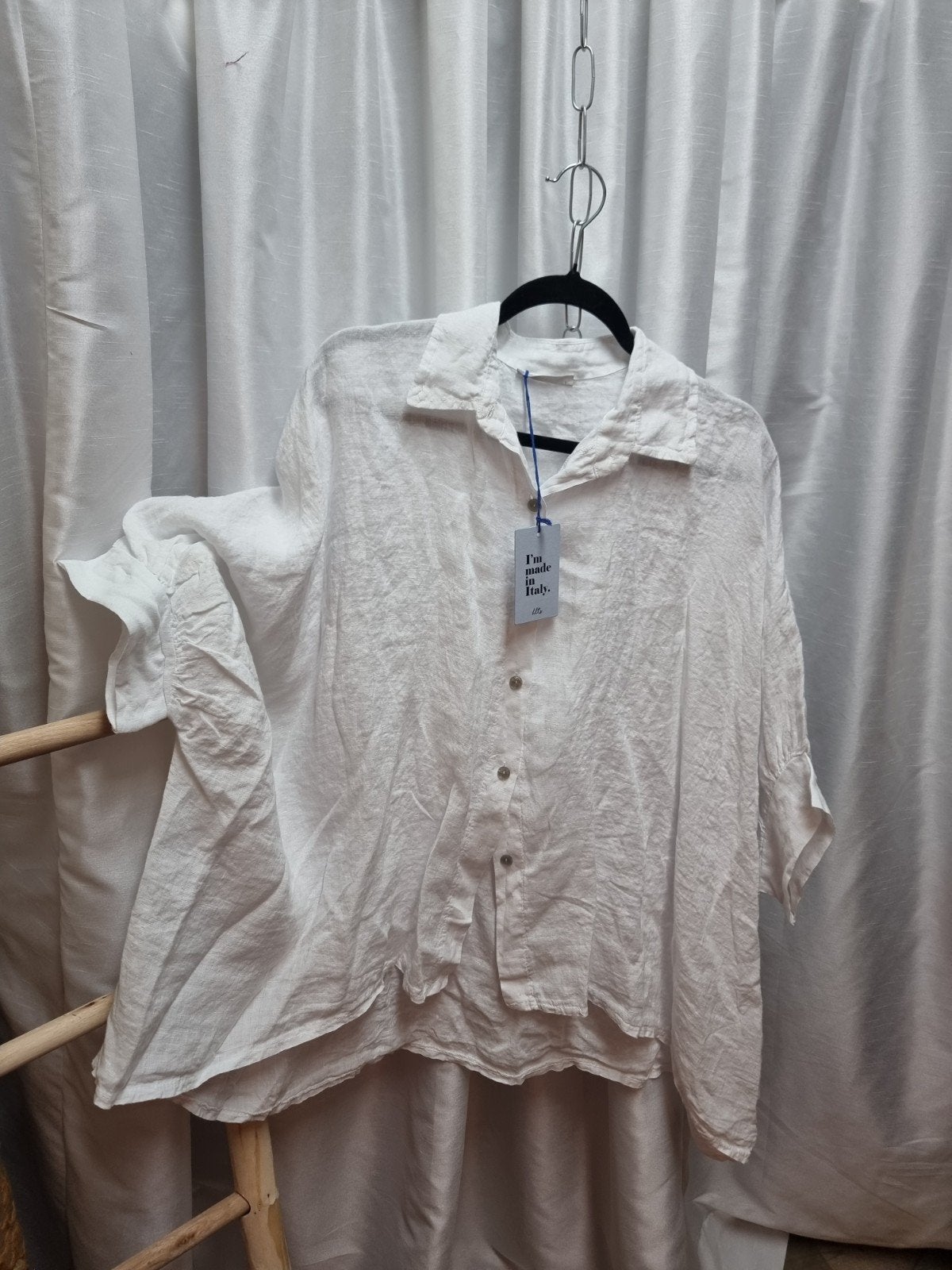 Linnen oversized bloezen 2 kleuren, Ophalen of Verzenden, Nieuw, Overige kleuren