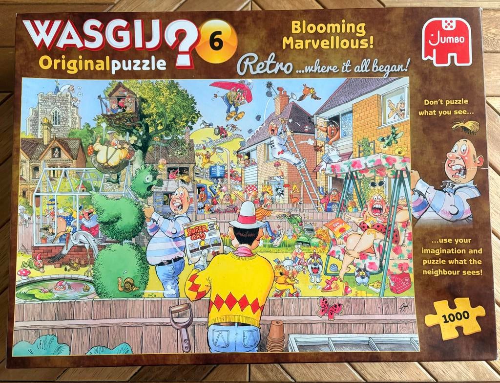 Wasgij Original 6 Retro - Blooming Marvellous! 1000 stukjes, Ophalen of Verzenden, 500 t/m 1500 stukjes, Gebruikt, Legpuzzel