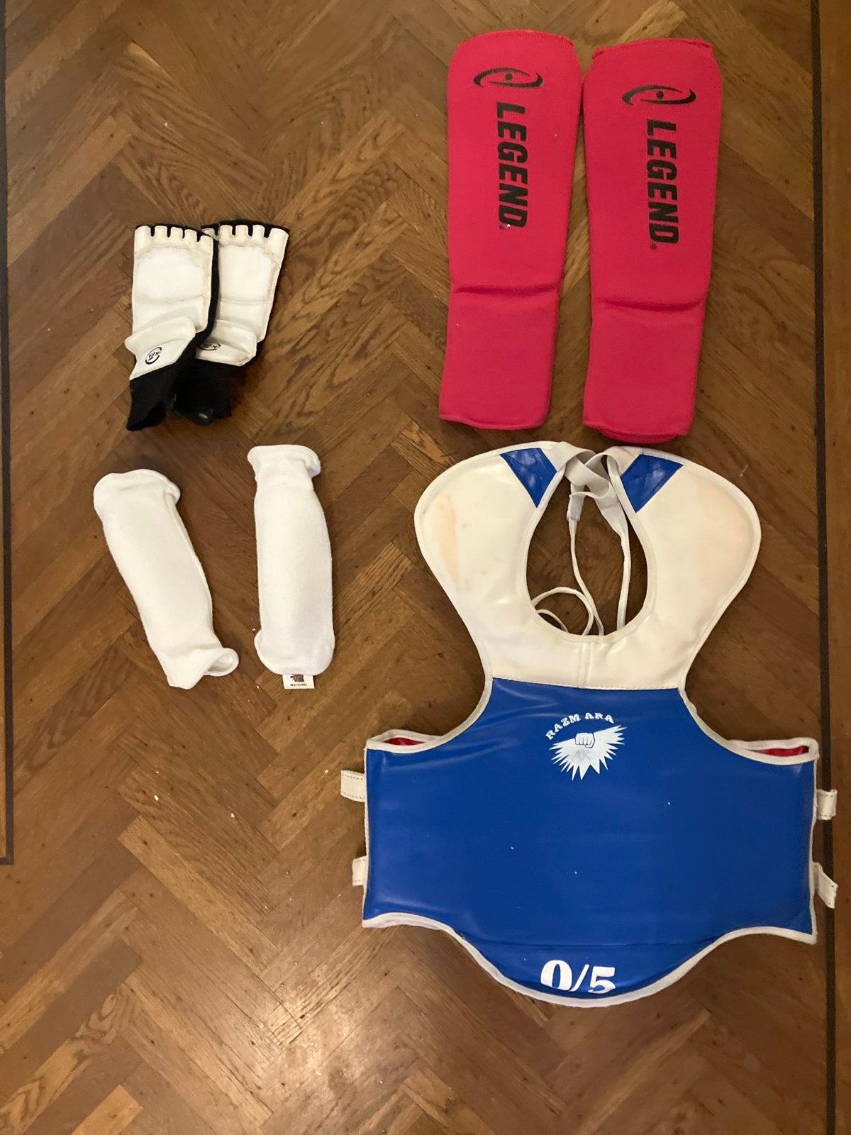 Complete Taekwondo Beschermingsset, Ophalen, Gebruikt, Taekwondo, Vechtsportbescherming