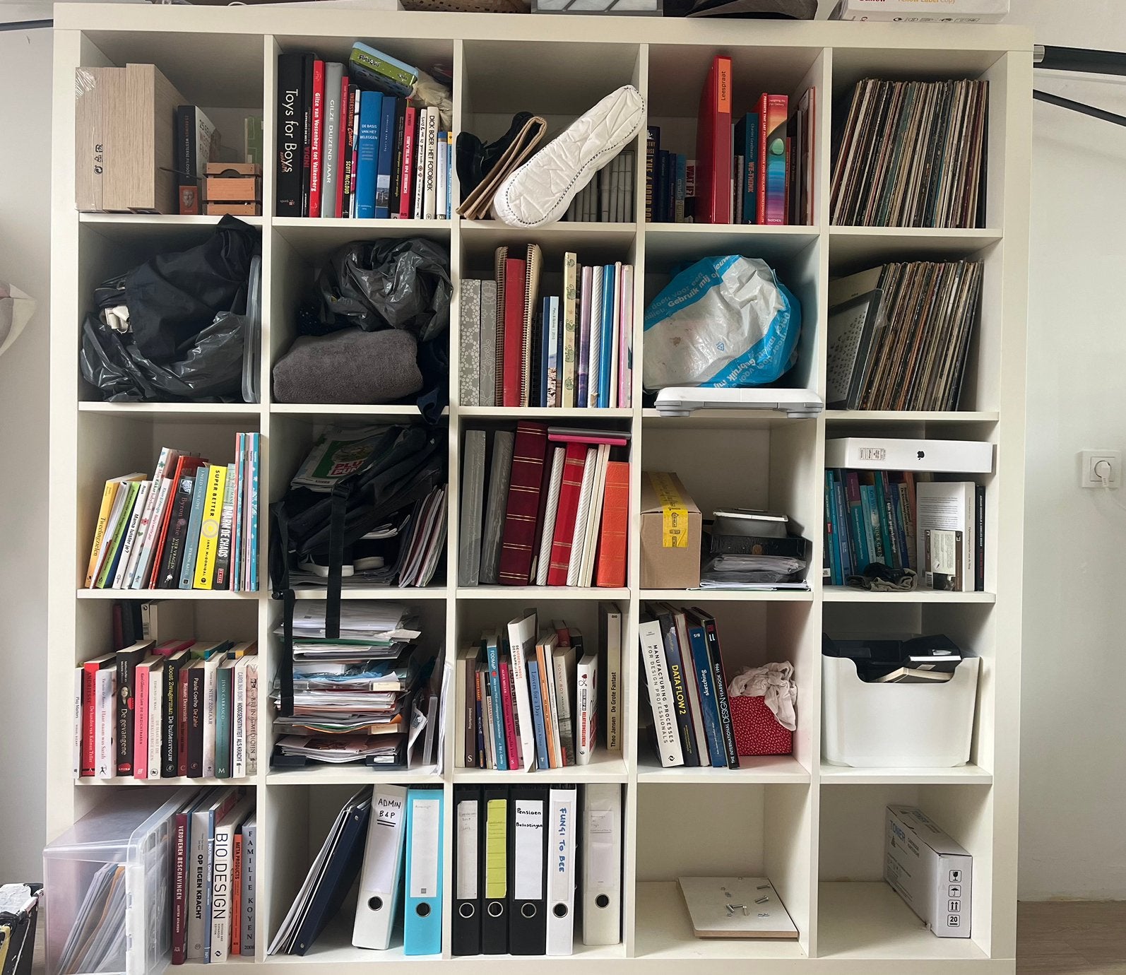 Kallax 5x5 kast, Huis en Inrichting, Kasten | Boekenkasten, Ophalen, 150 tot 200 cm, Zo goed als nieuw, 150 tot 200 cm