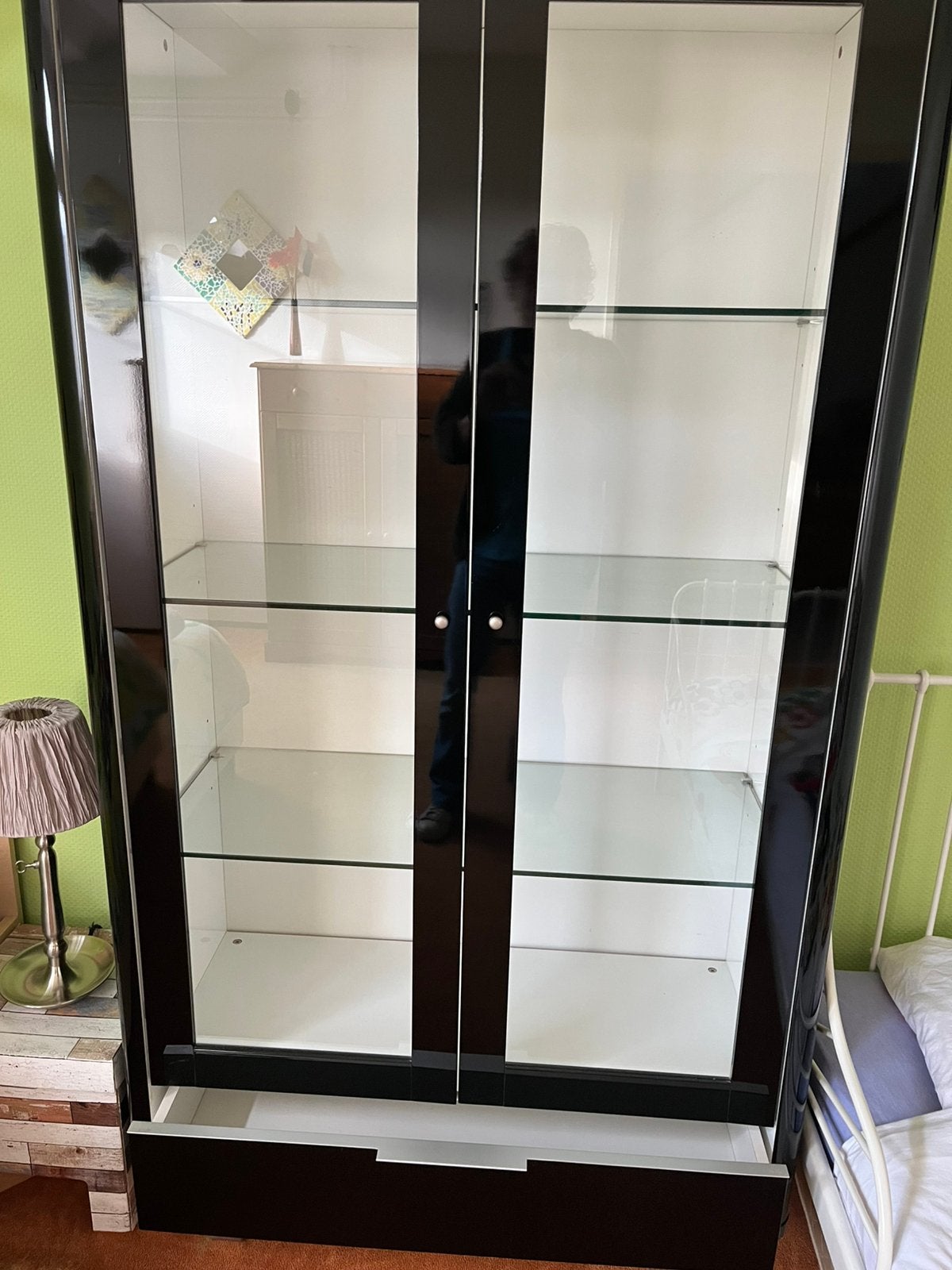 Vitrine kast, Ophalen, Overige materialen, Gebruikt, Met lade(s)