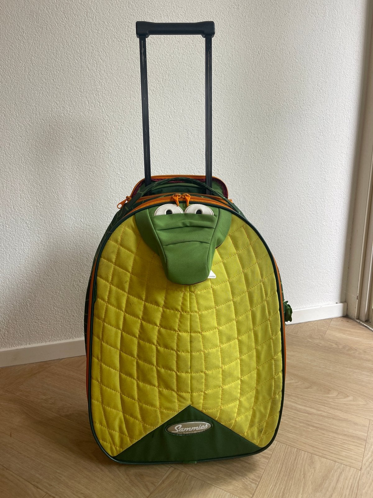 Samsonite Sammies Krokodil Kinderkoffer met Wieltjes, Ophalen, 40 tot 60 cm, 30 cm of meer, Gebruikt