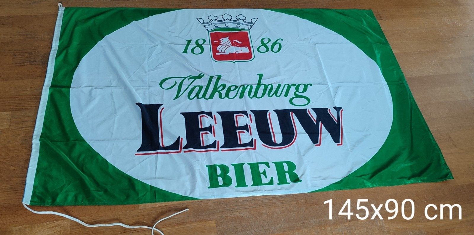 Vintage Leeuw Bier Vlag - Valkenburg 1886 - 145x90 cm, Ophalen of Verzenden, Zo goed als nieuw, Overige typen, Leeuw