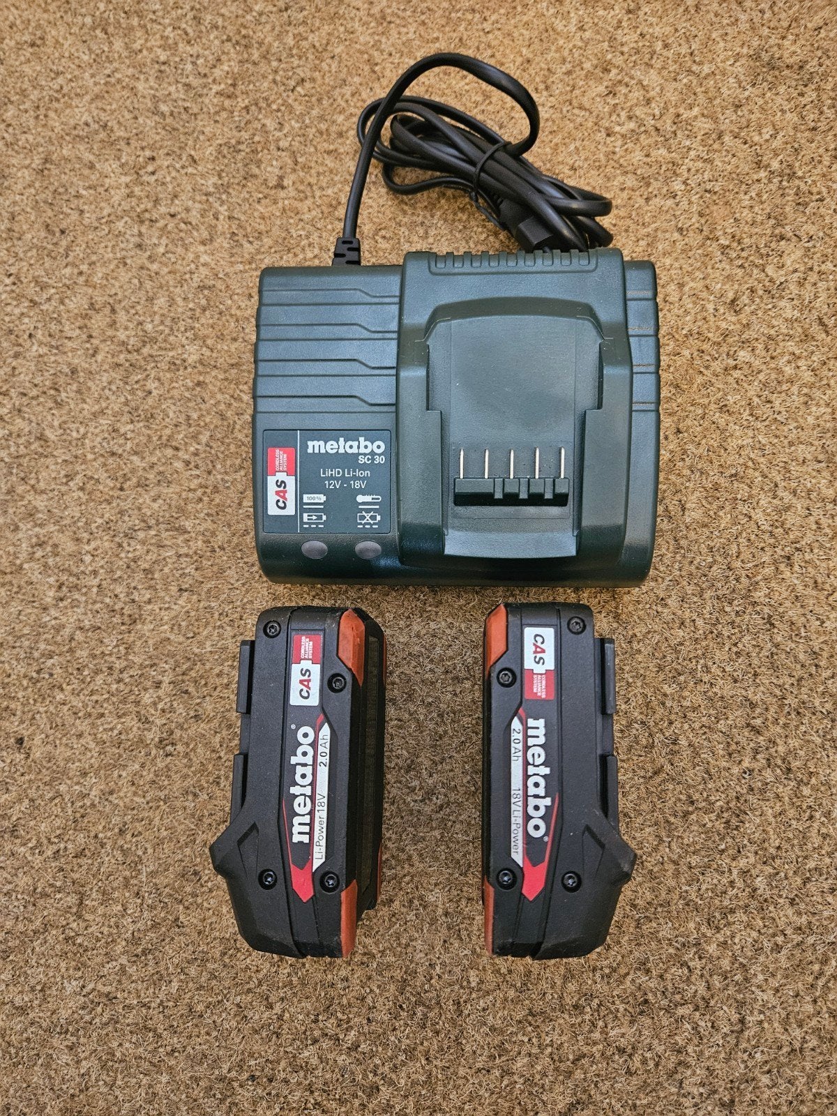 metabo batterij en oplader, Ophalen