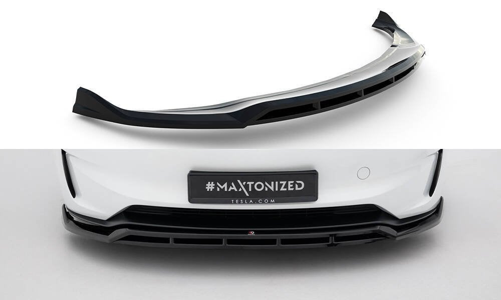 Voorlip sideskirt diffuser spoiler Tesla Model 3 Performance, Auto diversen, Ophalen of Verzenden