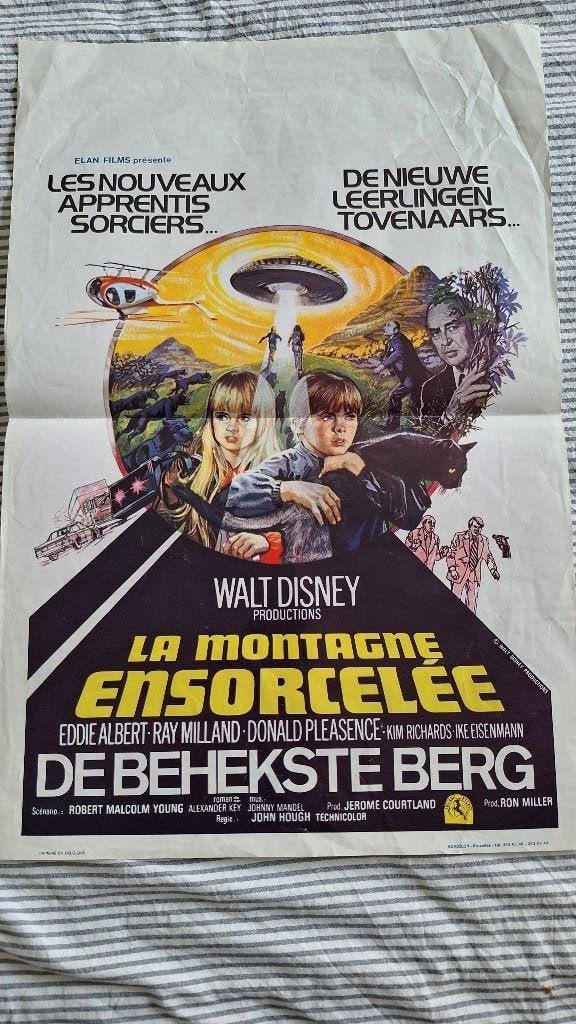 Walt disney Escape to witch mountain poster 1975  SF, Ophalen of Verzenden, A1 t/m A3, Film en Tv, Rechthoekig Staand