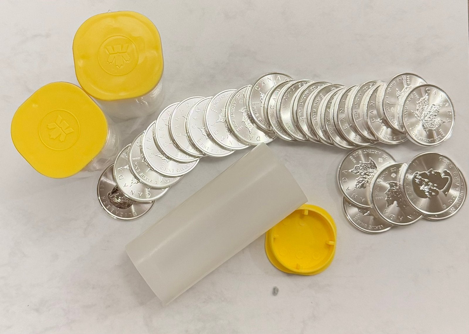 25x 1oz 2020 Canadian Maple Leaf / 999 zilver / NIEUWSTAAT, Postzegels en Munten, Munten | Amerika, Ophalen of Verzenden