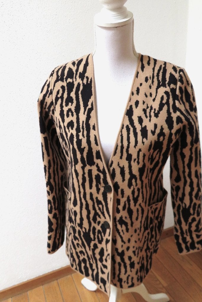 S26 TWINSET MILANO apart vest jasje zwart beige M 38, Maat 38/40 (M), Twinset, Zwart, Nieuw
