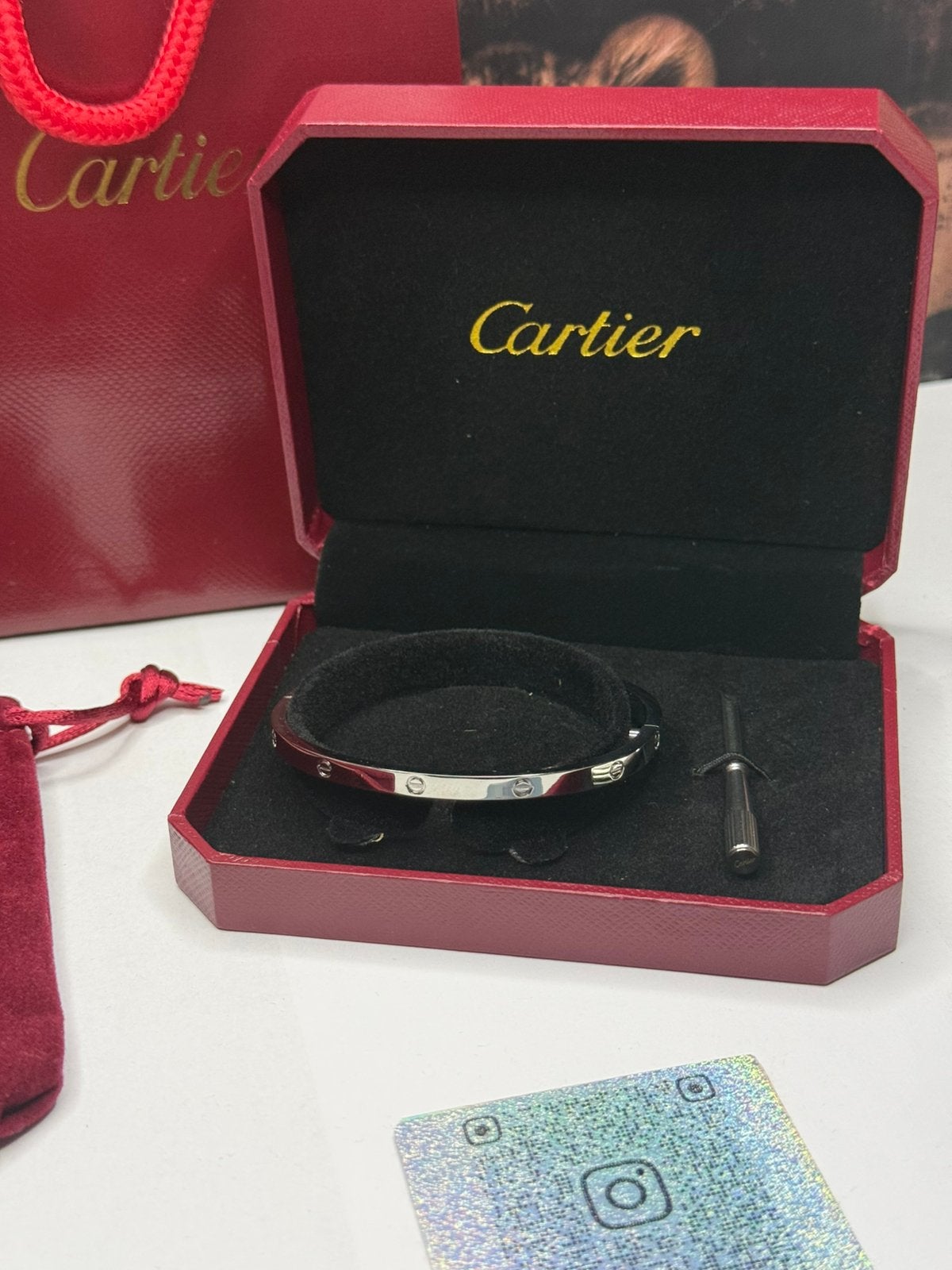 Cartier Love Zilveren Armband Small Model, Ophalen of Verzenden, Zo goed als nieuw, Zilver