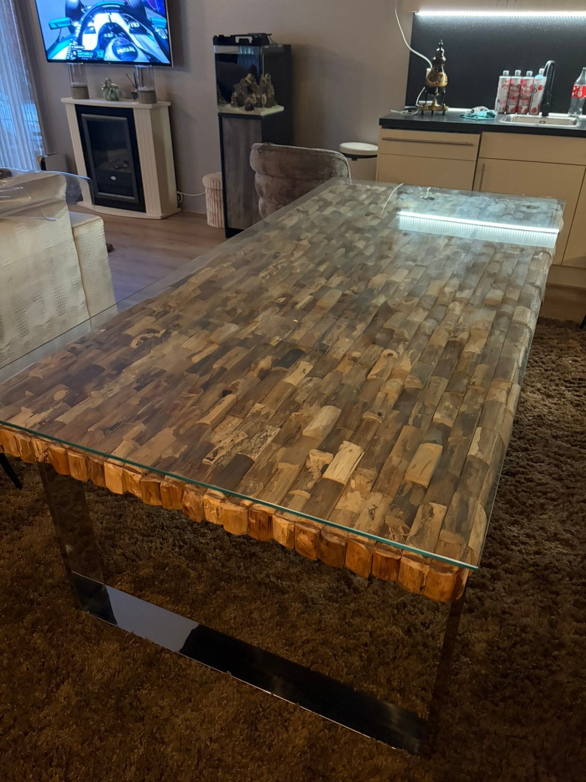 Eetafel rofra home als nieuw 210/100, Ophalen, 100 tot 150 cm, 200 cm of meer, Zo goed als nieuw
