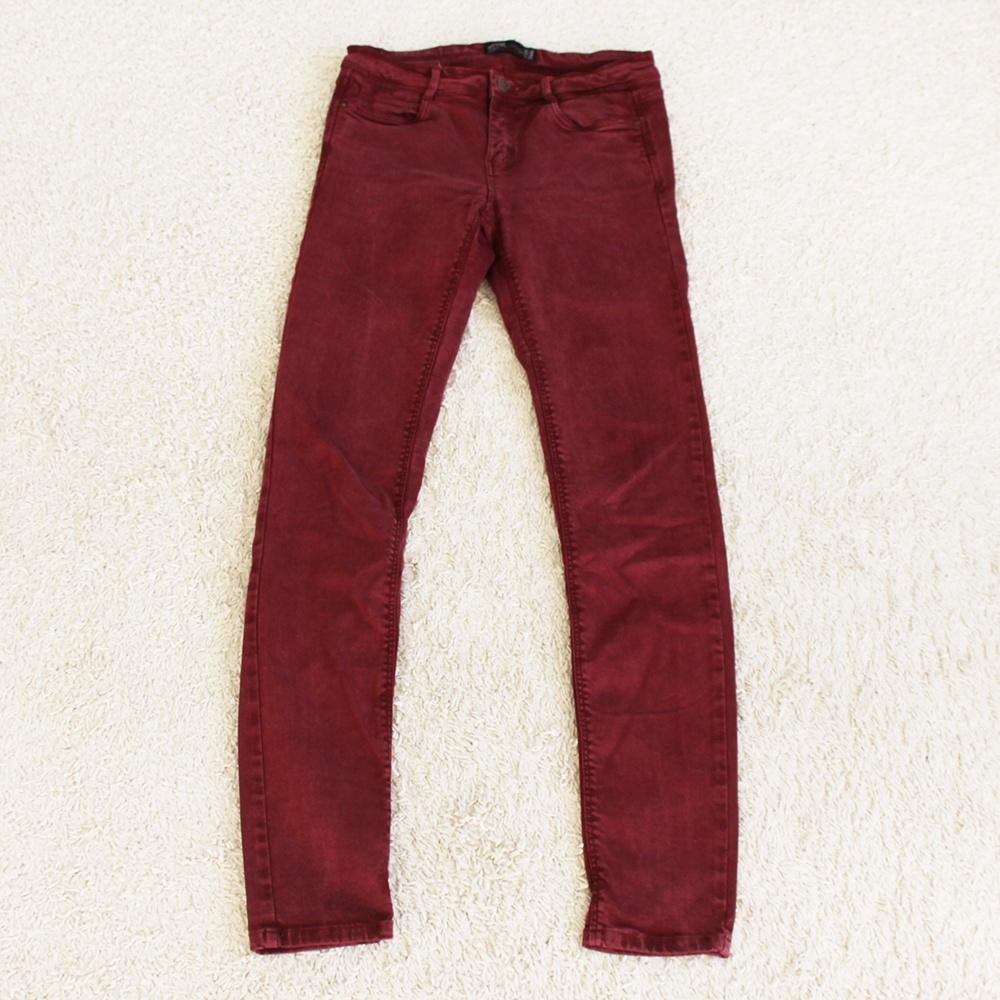 Zara Trafaluc Broek 65 (Maat 38) - 65 € 20,-, Maat 38/40 (M), Zo goed als nieuw, Lang, Rood
