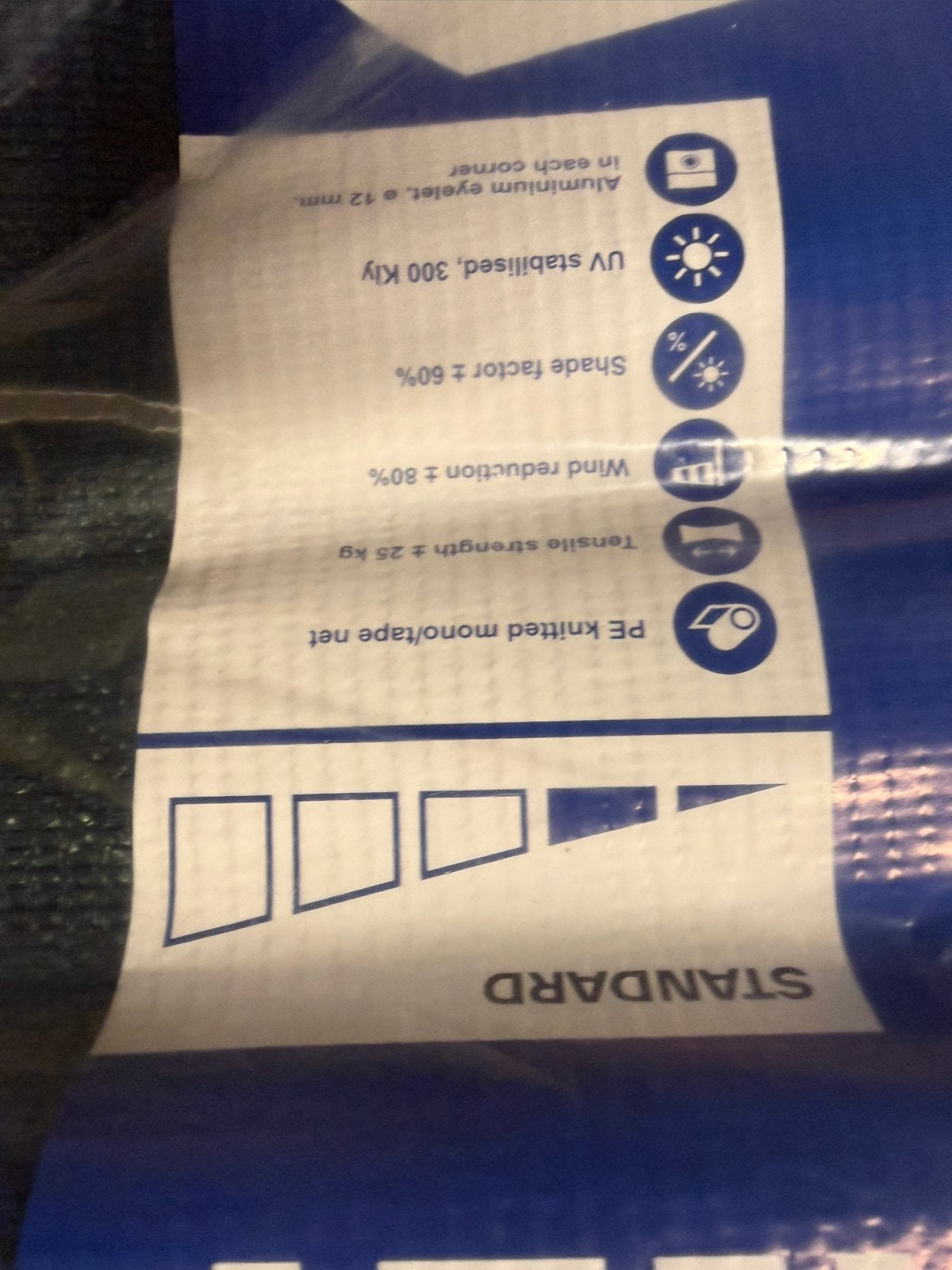 Nieuw standaard hekwerknet 1.80x3.45m, UV-gestabiliseerd, Tuin en Terras, Kunststof, Nieuw, Ophalen of Verzenden, 200 cm of meer