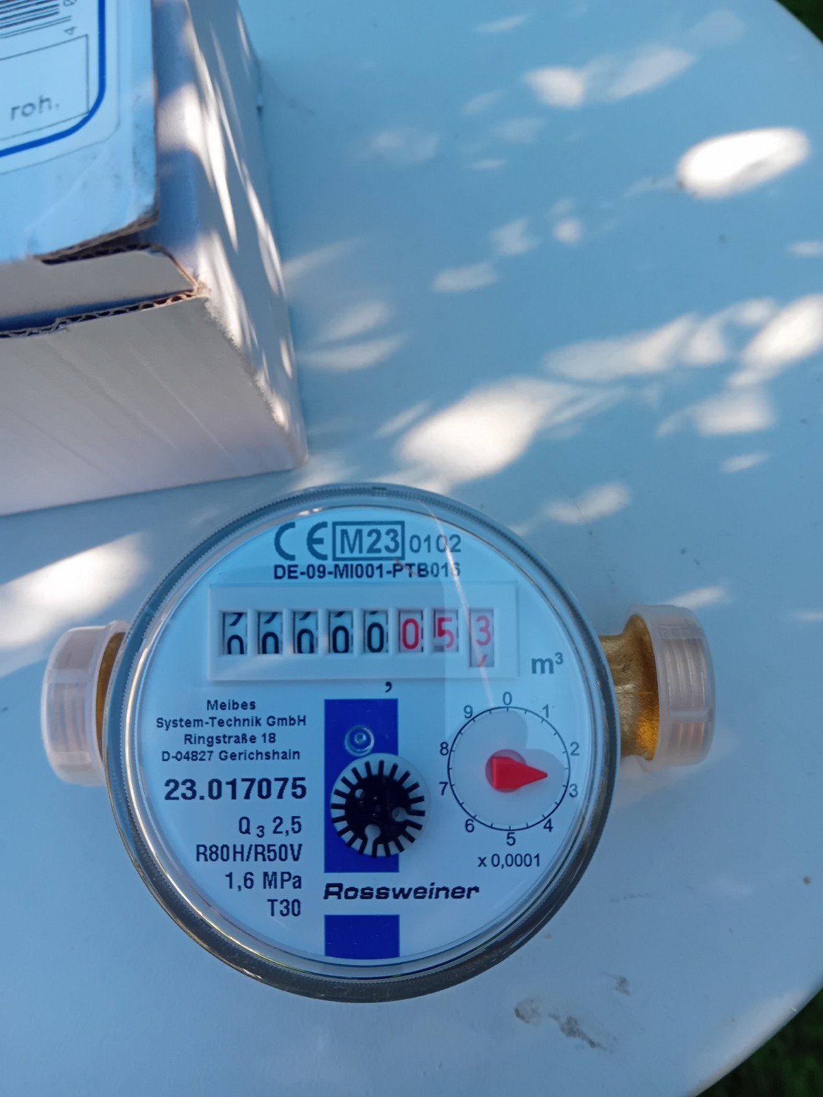 Nieuwe Messing Watermeters - Rossweiner Meibes ETK-EAV, Doe-het-zelf en Verbouw, Ophalen of Verzenden, Nieuw, Vocht of Vloeistof
