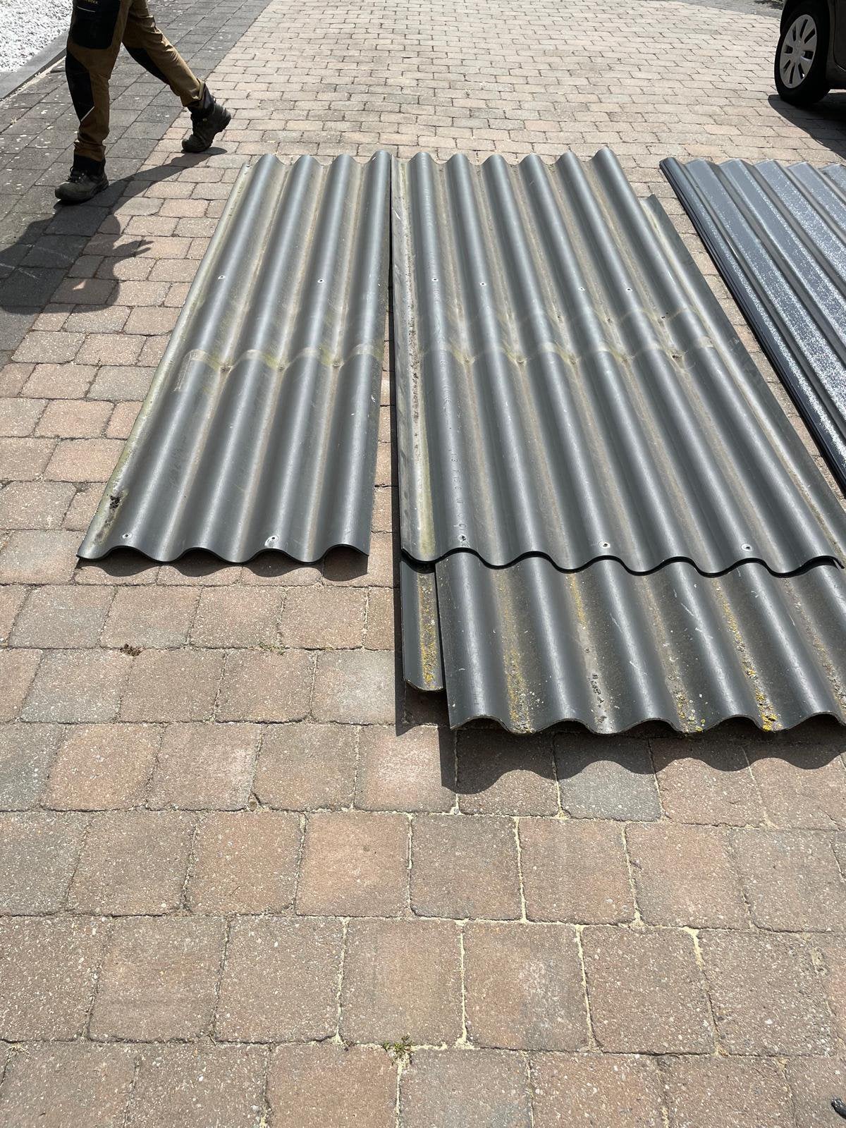Betonvezel platen, Doe-het-zelf en Verbouw, Dakpannen en Dakbedekking, Ophalen, Zo goed als nieuw, Zwart, 15 m² of meer