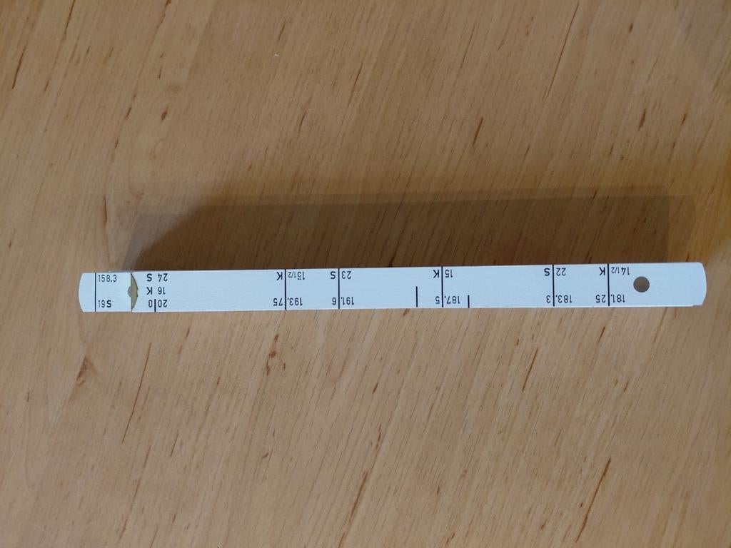 Nieuwe witte houten duimstok - 200 cm, Ophalen of Verzenden, Nieuw, Afstand