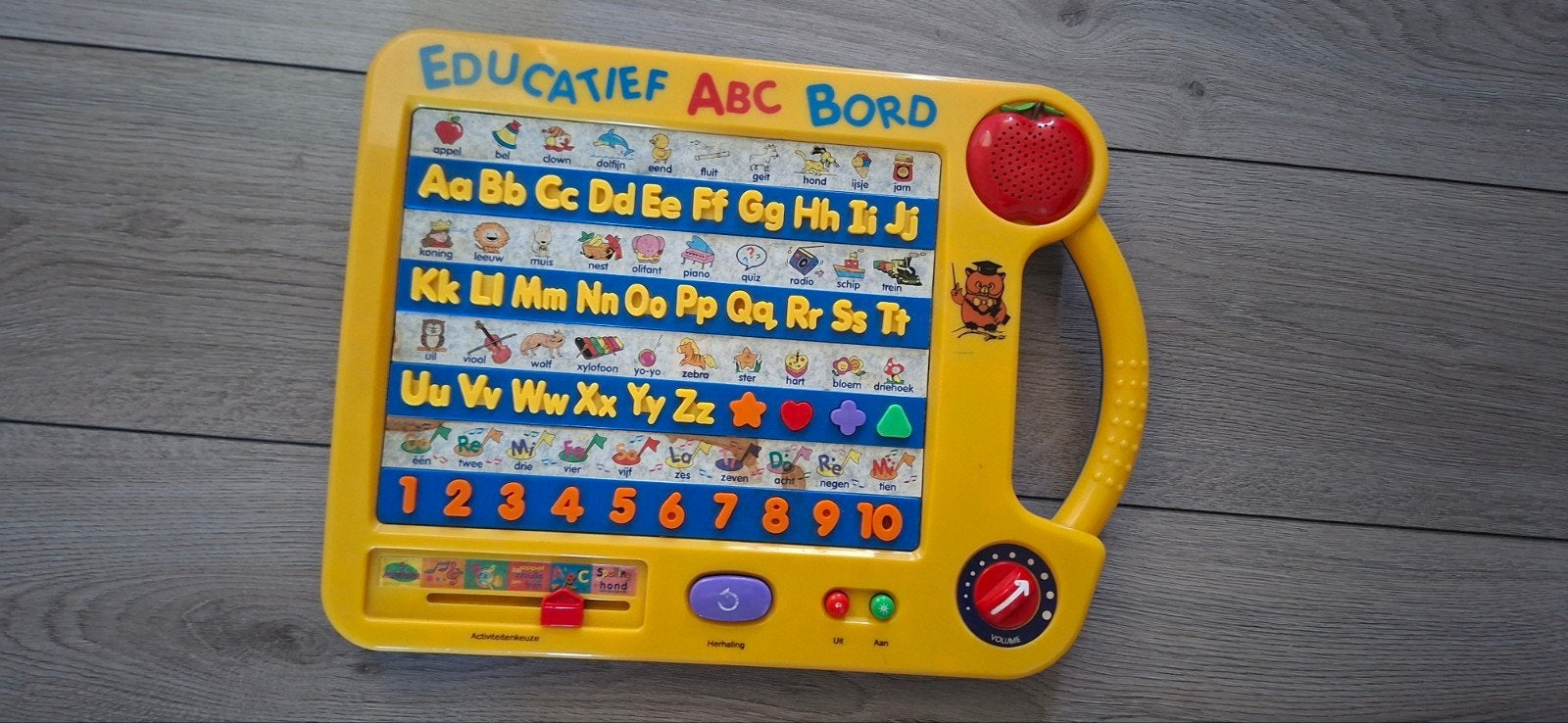 Educatief ABC Bord - Leerzaam Speelgoed met Geluid, Ophalen of Verzenden, Zo goed als nieuw, Taal en Lezen, Met geluid