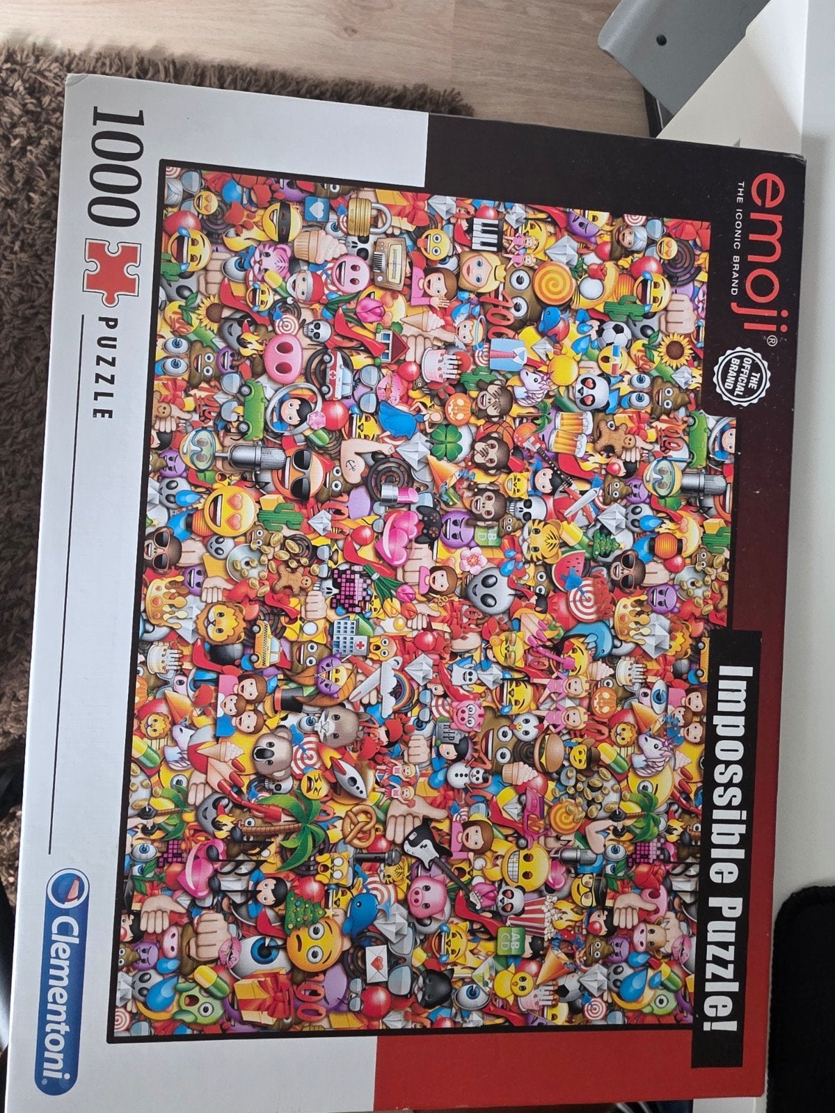 Clementoni Emoji Impossible Puzzel 1000 stukjes, Hobby en Vrije tijd, Denksport en Puzzels, Ophalen, 500 t/m 1500 stukjes, Gebruikt