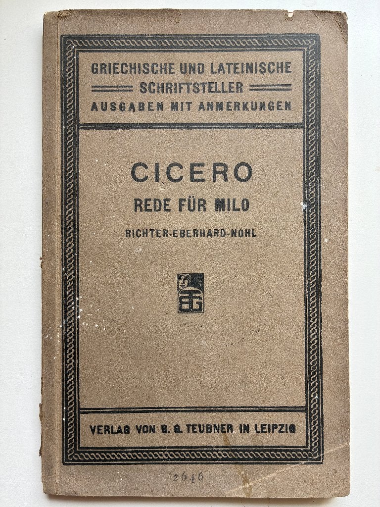 Ciceros(1907), Ophalen of Verzenden, Friederich Richter, Alfred Eberhard,Hermann Nohl