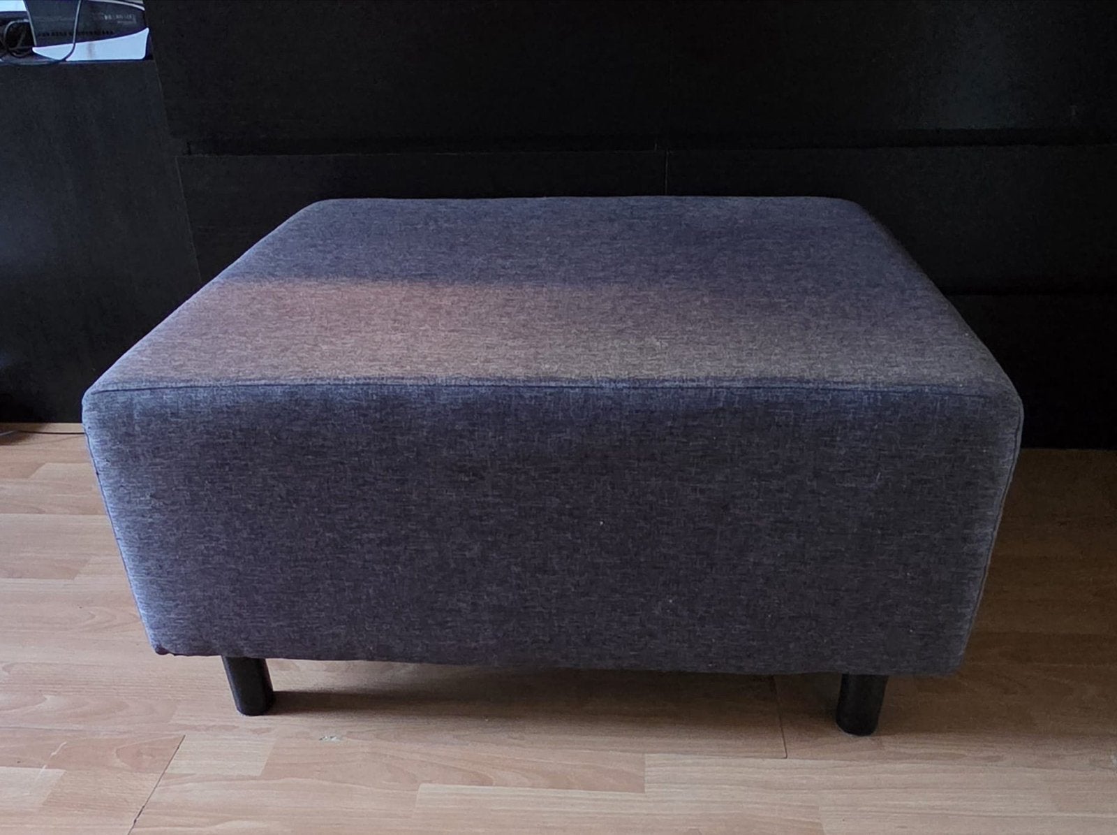 Grijze poef/hocker - 90x80x44 cm, Huis en Inrichting, Ophalen, Gebruikt, 75 tot 100 cm, Stof