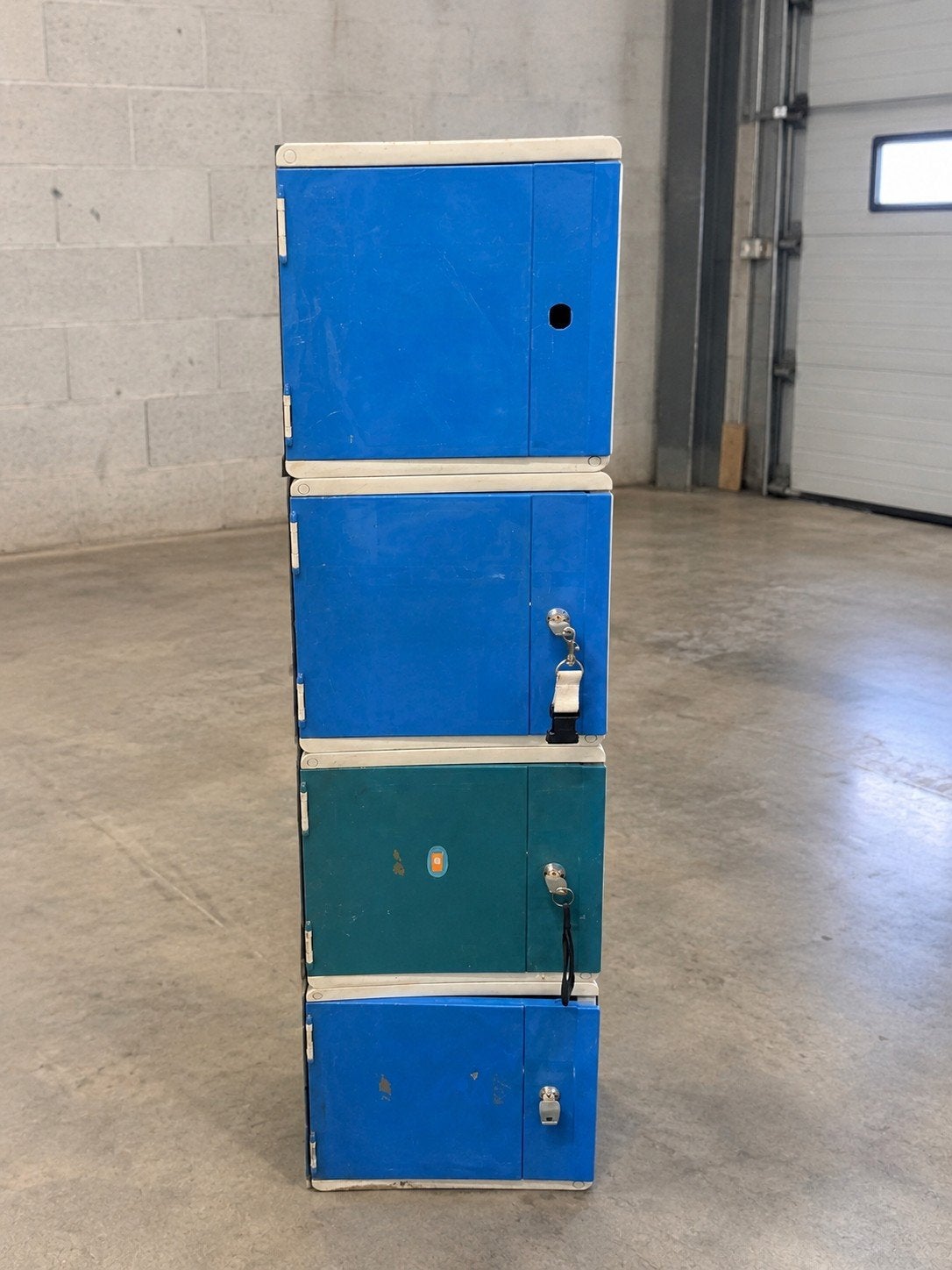 metalen kluisjes / lockers - set van 4, Industrieel, Retro, Vintage, Gebruikt, Onbekend, Ophalen of Verzenden