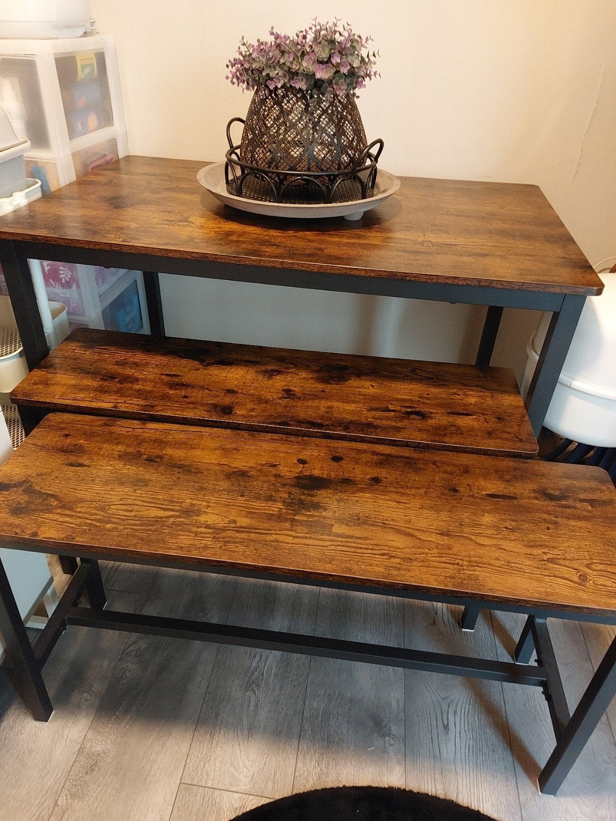 keukentafel setje industrieel design, Ophalen of Verzenden