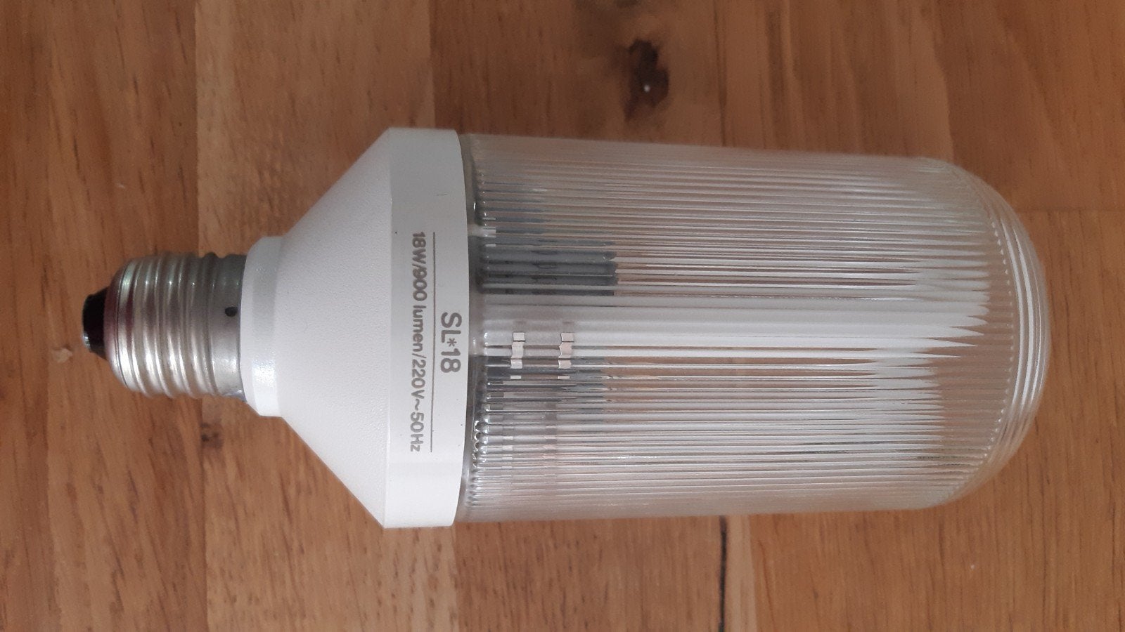 Retro Philips SL-18 Spaarlamp E27 18W/900 lumen, Wit, Gebruikt, Glas, Philips