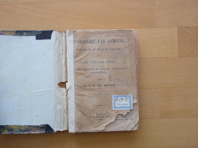 Gysbreght van Aemstel Joost van den Vondel 1901, Antiek en Kunst, Ophalen of Verzenden