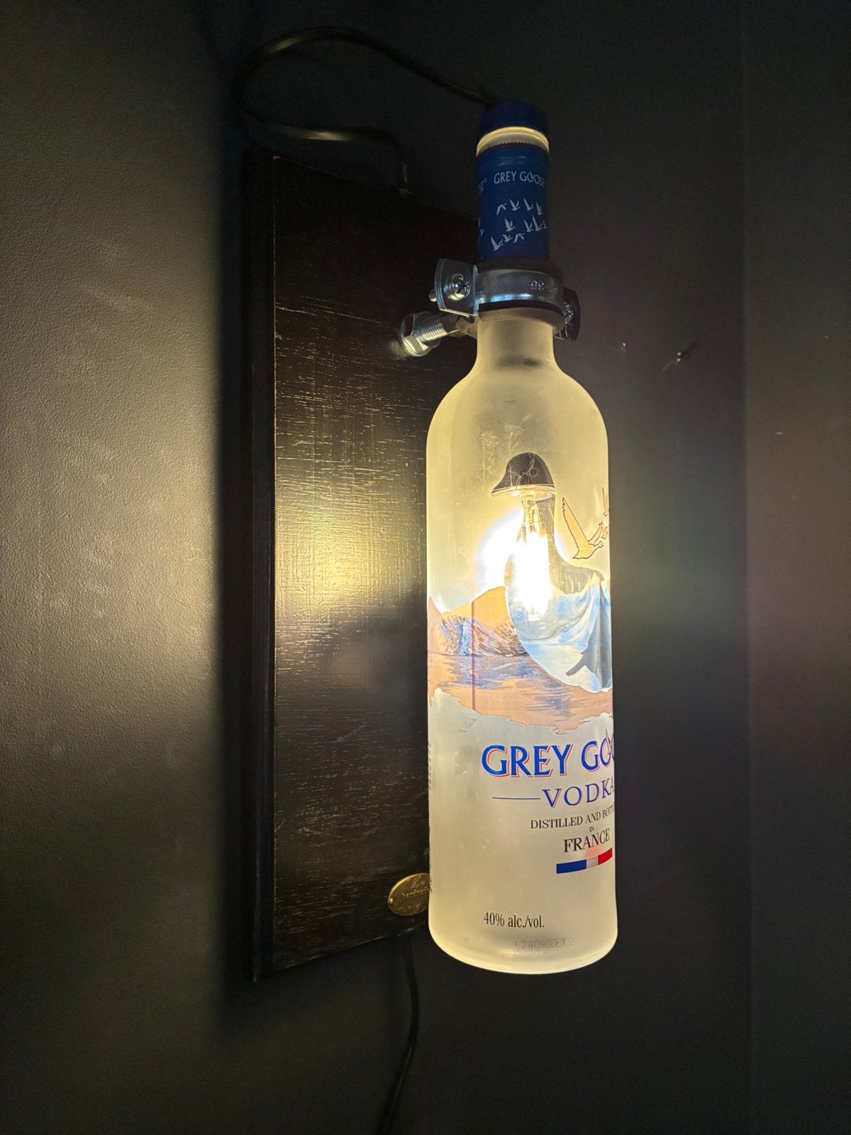 Grey Goose Wandlamp, Met schakelaar, Wandlamp, Glas, Meerkleurig