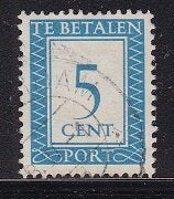 1690 - Nederland portzegel nvph P83 gestempeld , Cijfer en w, Verzenden, Na 1940, Gestempeld