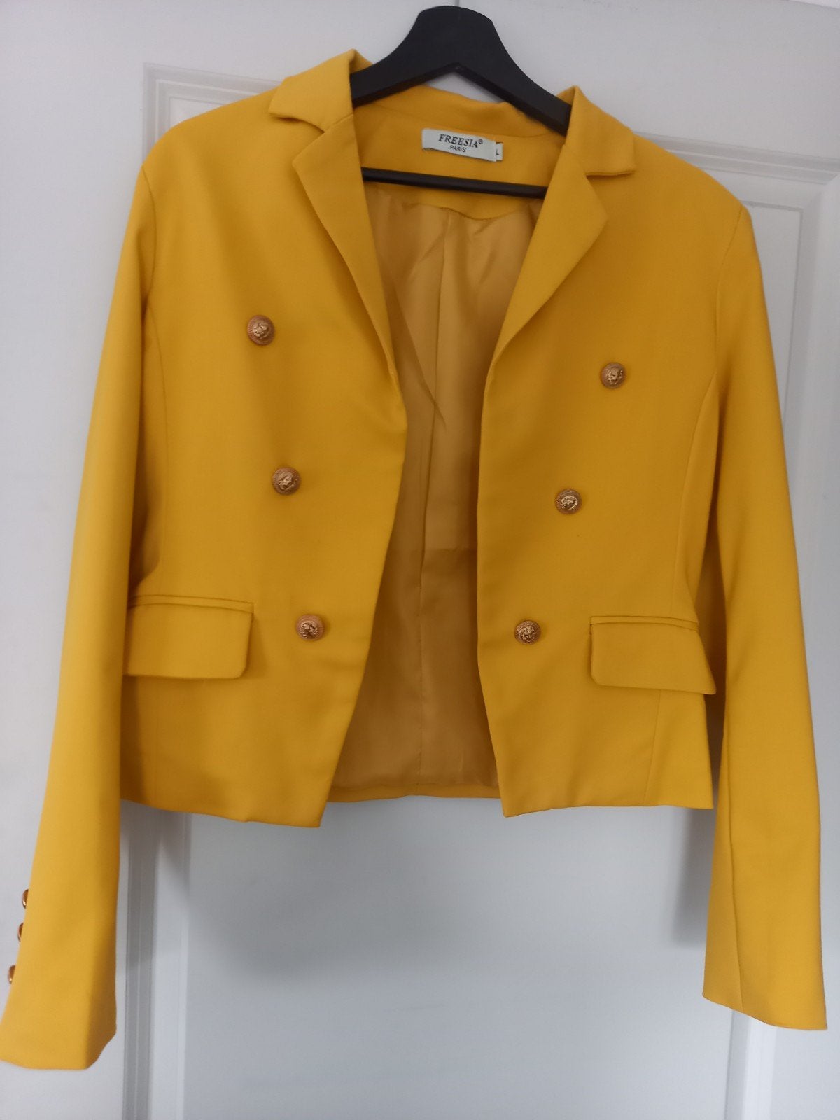 Een leuk jasje/blazer, Kleding | Dames, Ophalen of Verzenden, Zo goed als nieuw, Maat 38/40 (M), Geel