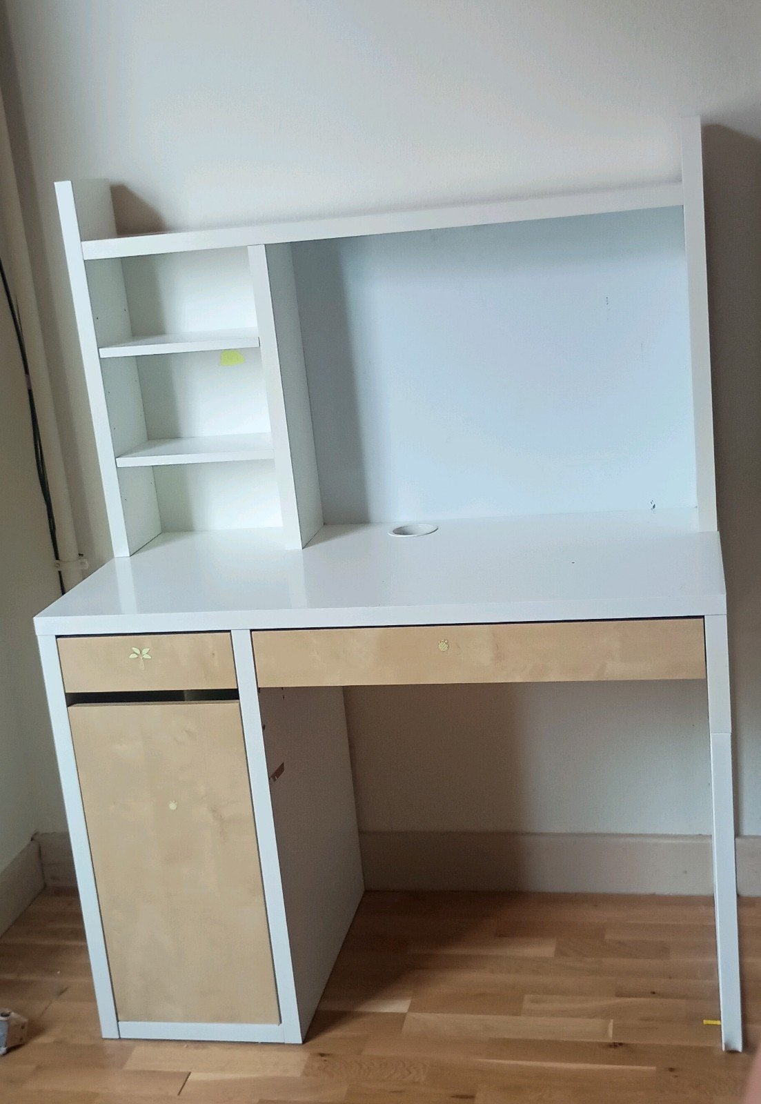 Bureau Micke (Ikea) met opbouwdeel, Ophalen, Gebruikt