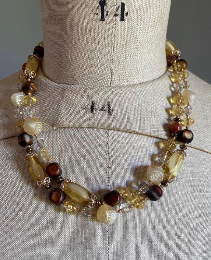 Vintage ketting Germany, Sieraden, Tassen en Uiterlijk, Kettingen, Ophalen of Verzenden, Zo goed als nieuw, Overige materialen