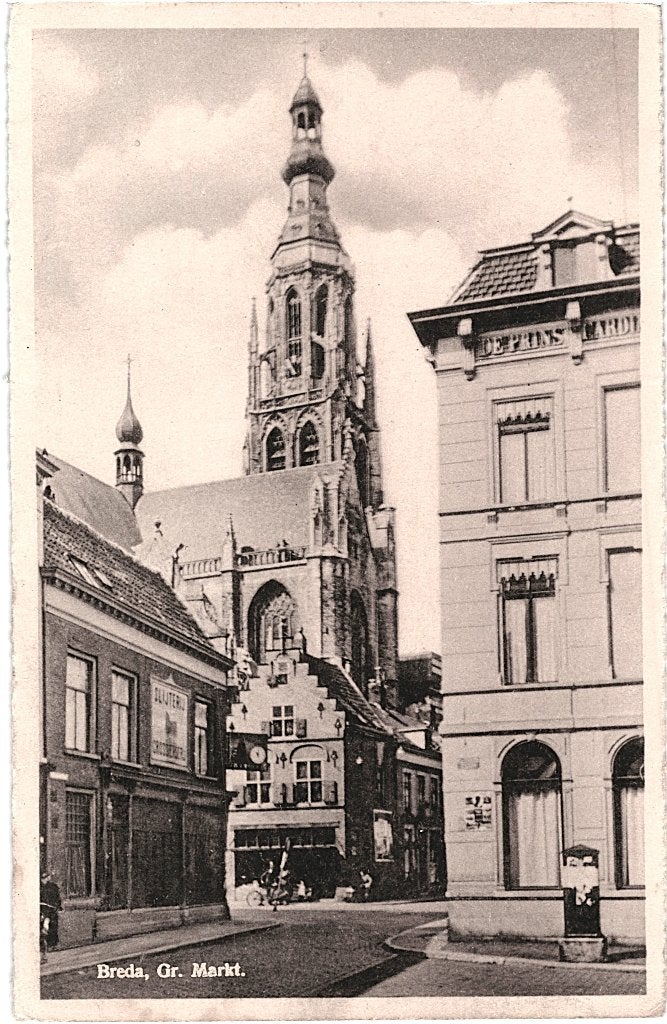 936268 Breda Gr Markt Nette oude kaart Onbeschreven, Ophalen of Verzenden, 1920 tot 1940, Ongelopen, Noord-Brabant