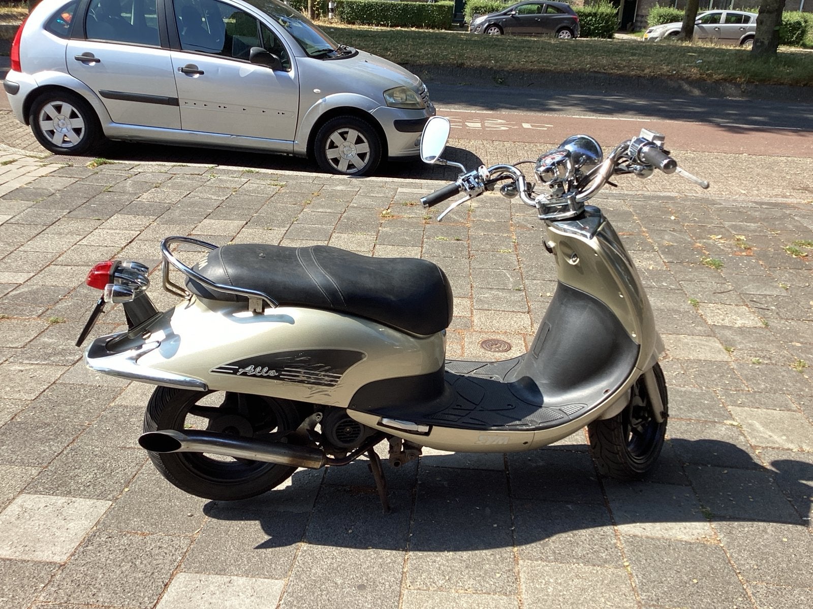 Sym Allo snorscooter - 3884km - redelijke staat, Ophalen, Gebruikt, Allo, Benzine