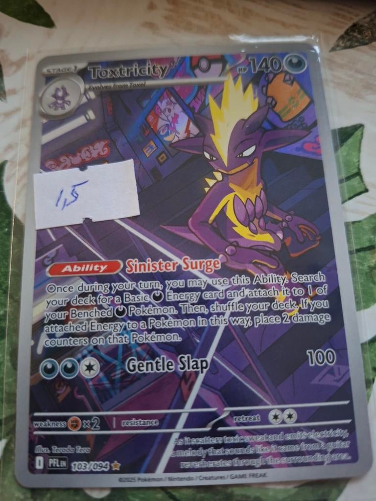 Pokémon Kaart Toxtricity 103/094 - Zo goed als nieuw, Ophalen of Verzenden, Zo goed als nieuw, Losse kaart