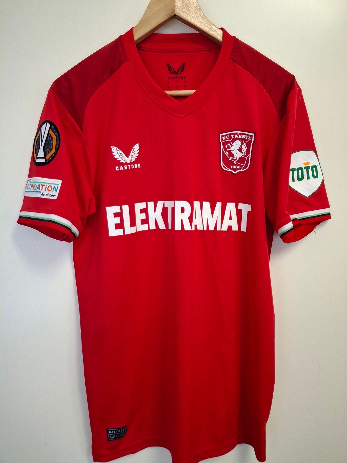 Fc Twente Match Worn Thuisshirt 2024-2025 carel eiting, Ophalen of Verzenden, Zo goed als nieuw, F.C. Twente, Shirt